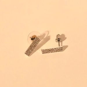 Rectangle Rhinestone Stud Earrings *Nickel Free*